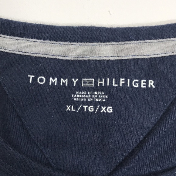 Tommy Hilfiger Size XL Mens T-Shirts Navy Blue Short Sleeves 208-08 - Picture 7 of 10